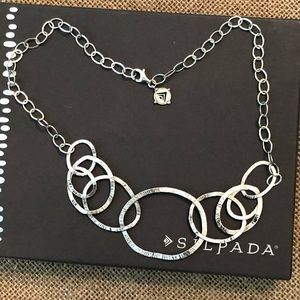 Silpada Hammered Sterling Silver .925 Pop the Bubbly Collar Bib Necklace RETIRED